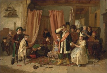 Classical Painting - Charles Hunt Children acting the Play Scene from Hamlet Act II Scene